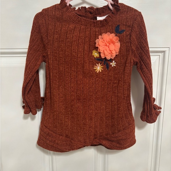 Little Lass Girls 5 Fall Floral Outfit Set – Top & Leggings - Picture 2 of 11